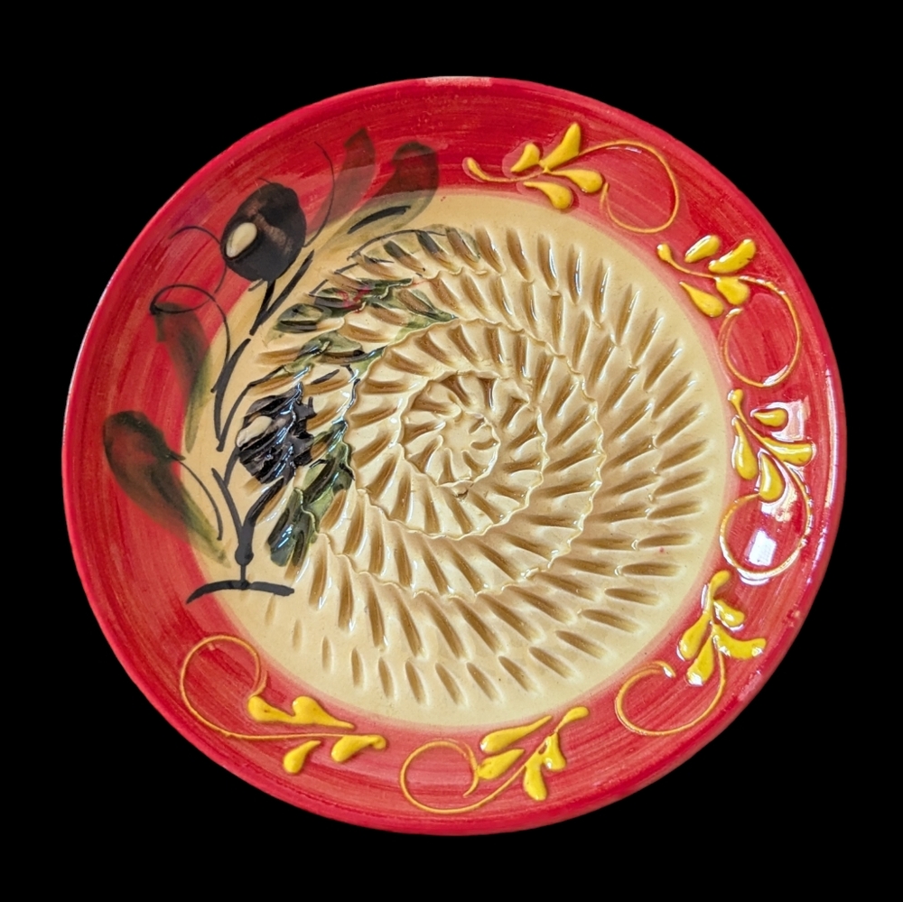 Garlic Ginger Grater Rasper Zester Plate 4.75" Diameter x 1" Deep